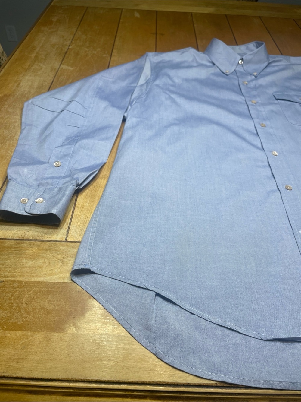 Willis & Geiger Outfitters Button Down Shirt Color Blue Size 17/34